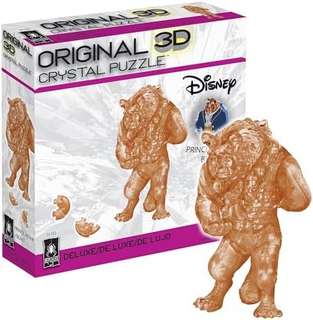 Disney Cinderella Castle deluxe 3d crystal puzzle assembled on a work bench