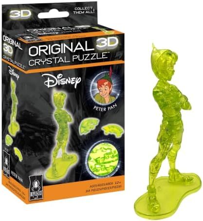 Disney Peter Pan original 3d crystal puzzle assembled on a work bench