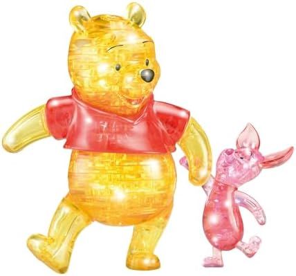 Disney Winnie the Pooh & Piglet deluxe 3d crystal puzzle assembled on a work bench