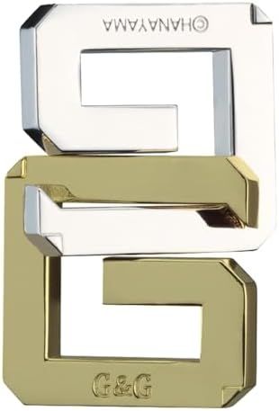 G&G hanayama cast metal puzzle assembled on a work bench