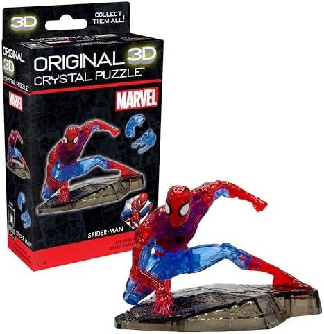 Marvel Spider-Man original 3d crystal puzzle assembled on a work bench