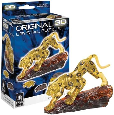 Panther original 3d crystal puzzle assembled on a work bench