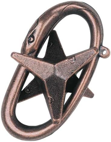 Star hanayama cast metal puzzle assembled on a work bench
