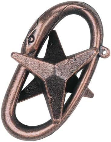 Star hanayama cast metal puzzle assembled on a work bench