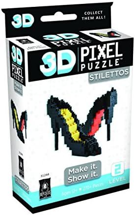 Stilletos High Heel Shoes 3d pixel puzzle assembled on a work bench