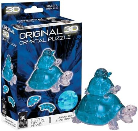 Turtles original 3d crystal puzzle assembled on a work bench